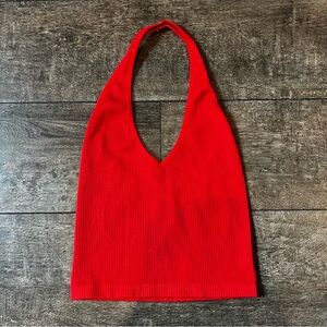 Urban Outfitters Bold Red Ribbed Top